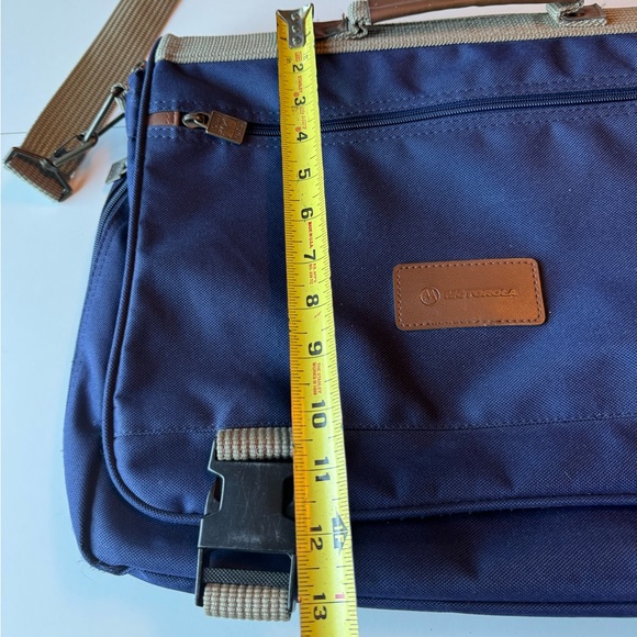 Vintage Motorola Cell Phones Blue Men’s Laptop Briefcase Attaché Bag MINTY Promo - Picture 11 of 11